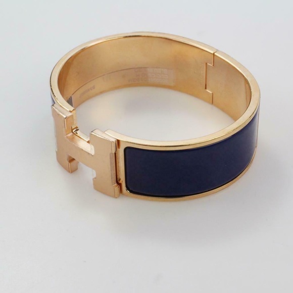 Hermes Clic Clac H Bracelet Blue Indigo GM - Picture 6 of 7